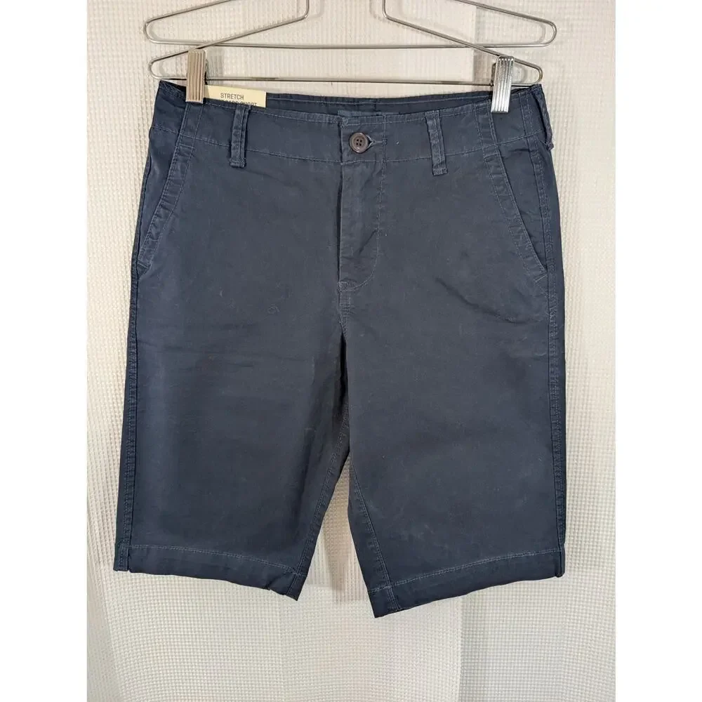 NWT! AEROPOSTALE! NAVY BLUE LONGBOARD BELOW THE KNEE STRETCH COTTON SHORTS! 28
